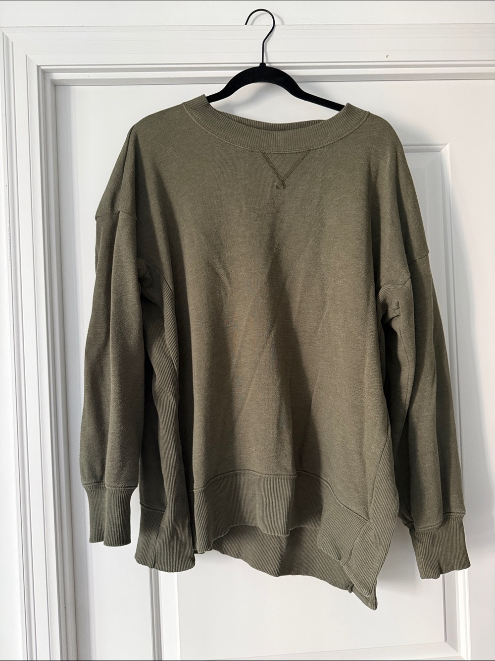 aerie Olive Green Crewneck Sweater